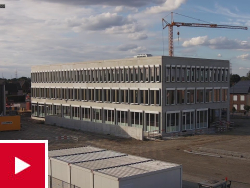 Timelapse video bouw nieuw kantoor in Hasselt